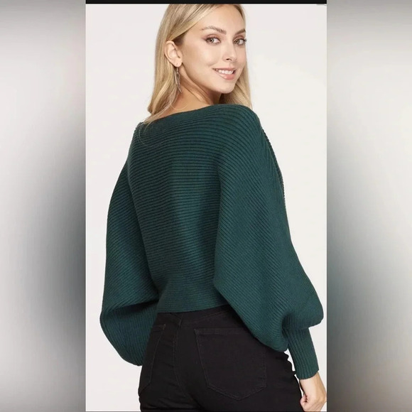she and sky  sweater Large Green - Picture 11 of 16